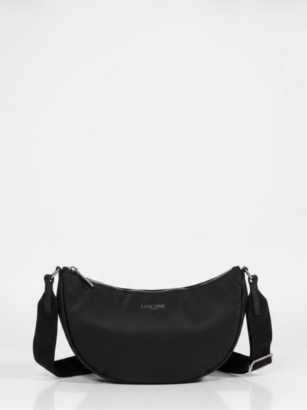 Lancome Black Crescent Crossbody Bag with Adjustable Strap